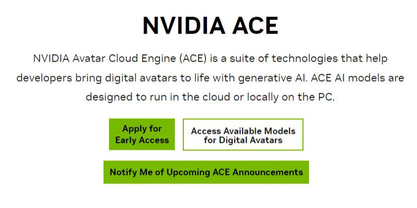 NVIDIAƳNVIDIA ACE(w)cҏS̺AIΑɫ